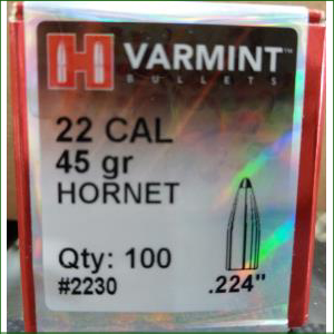 H2230 HORNADY 22 CAL .224 45GR HORNET