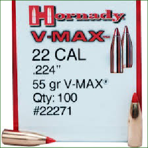 H22271 HORNADY 22 CAL .224 55GR V-MAX