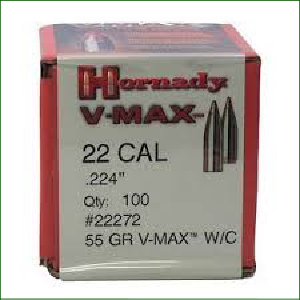 H22272 HORNADY 22CAL .224 55GR V-MAX WC