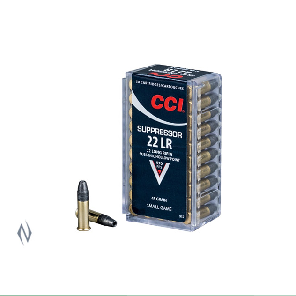 C957 CCI 22LR SUPPRESSOR 45GR HP 970FPS