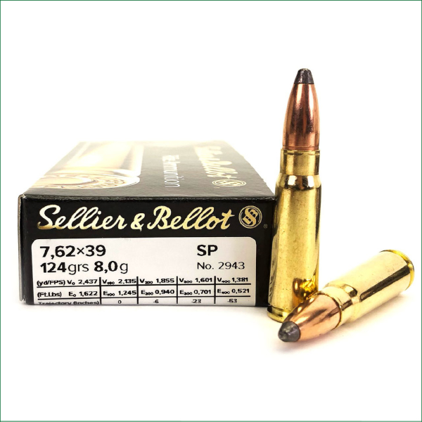 SBV342212 SELLIER & BELLOT 7.62X39 124GR