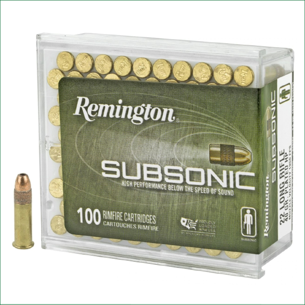 S22HP1A REMINGTON 22LR SUBSONIC 40GR HP