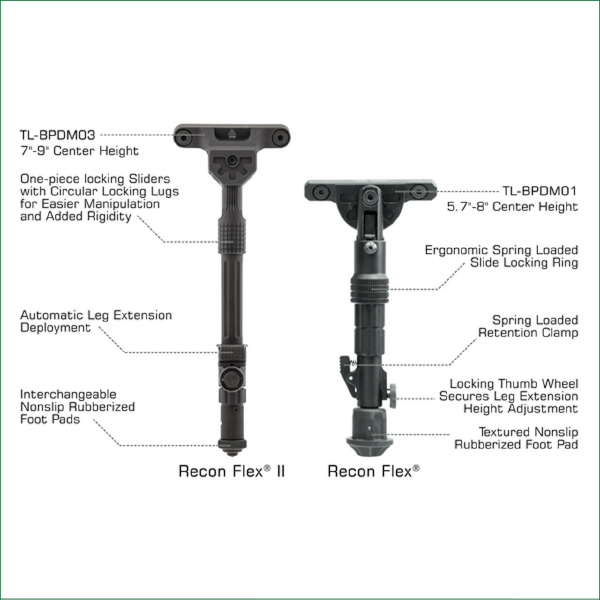 LP-BPDM03 LEAPERS FLEX II M-LOCK BIPOD