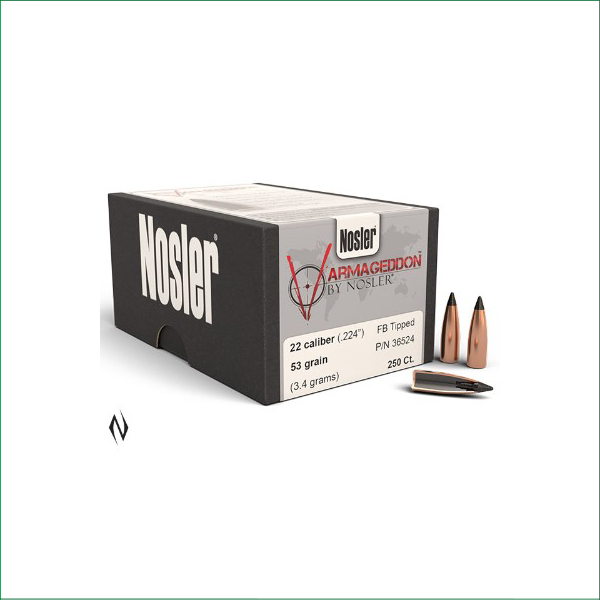 NV2253250 NOSLER 224 53GR TIP VARM 250PK