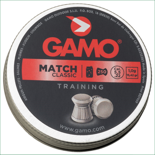 GAMO MATCH .22 FLAT PELLETS 250PK