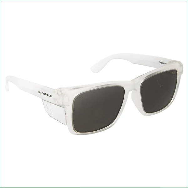 FRONTSIDE SAFETY SMOKE LENS CLEAR FRAME